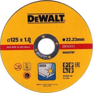 DeWalt DT3507 - Δίσκος κοπής INOX 125x1.0mm 1τμχ