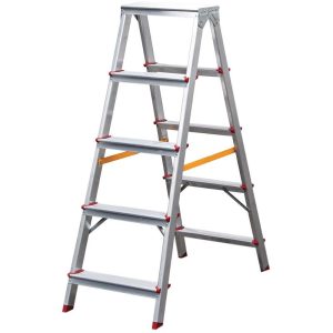 Bormann Pro BHL9035 - Σκάλα αλουμινίου 2x4 Σκαλιά, Αντιολισθητικά σκαλιά και πόδια και ιμάντες ασφαλείας (051404)