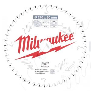 Milwaukee 4932471325 - Δίσκος κοπής ξύλου 210mm