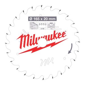 Milwaukee 4932471931- Δίσκος γρήγορης κοπής ξύλου 165mm x 20 x 1.6 x 24Δ